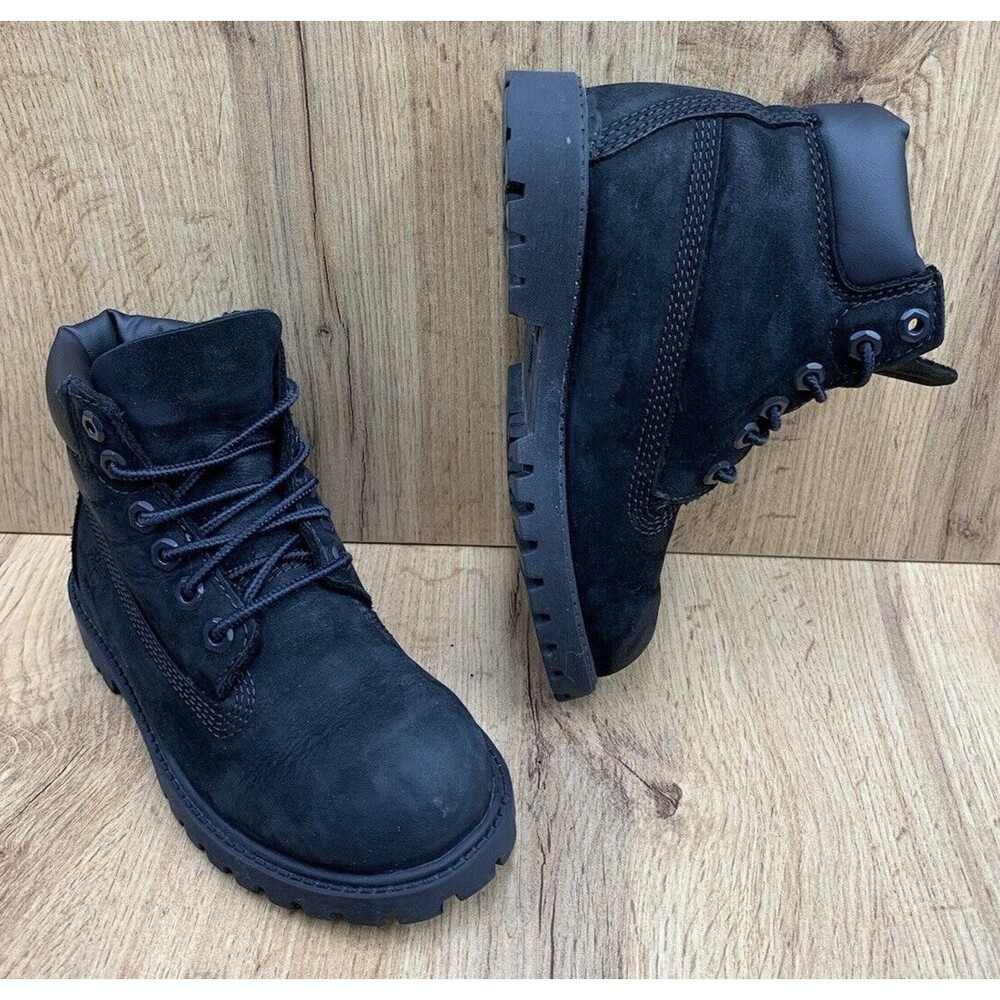 Timberland Premium Waterproof Casual Boots Toddler 12 M Black Leather 12807